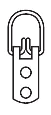 schroefbeugel breed 2-gats 100 stuks 54 mm hoog RACO-14 80 20