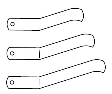 wisselveren 2 cm per 1000 stuks plat gebogen