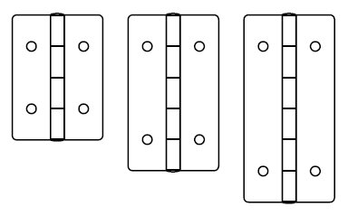 scharniertje 15 x 20 mm per 100 stuks