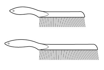 antistatische borstel 140 mm lang